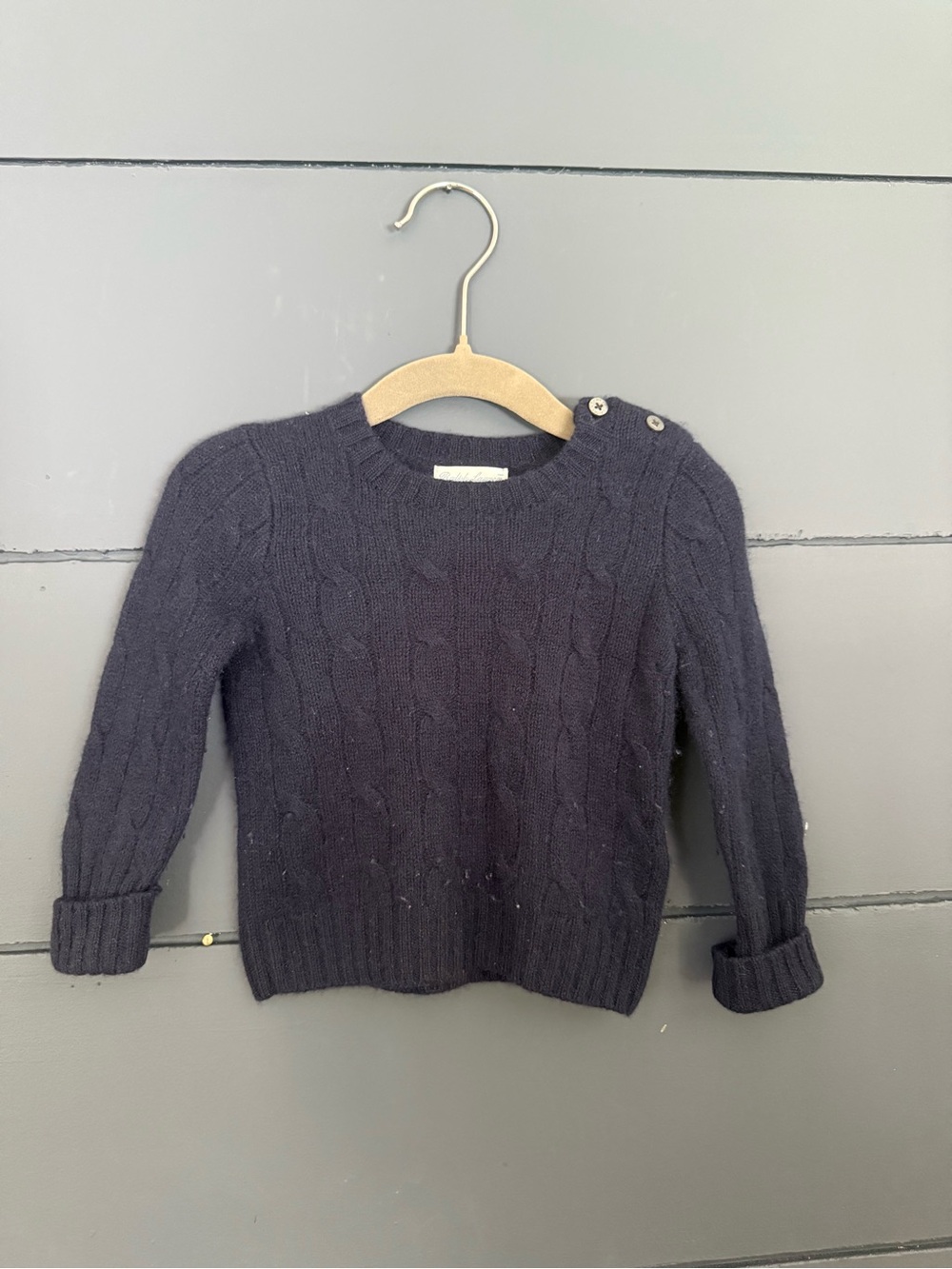 Ralph Lauren 100% cashmere navy sweater 9 months